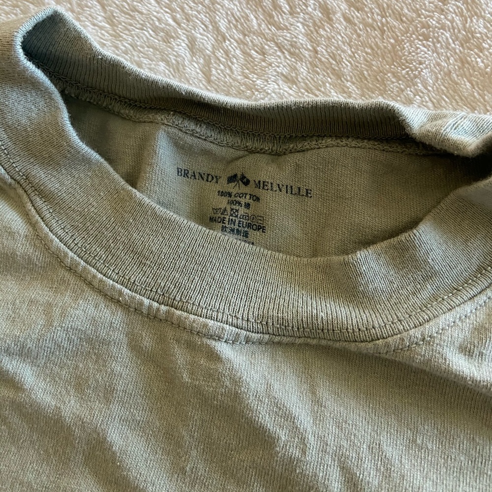 Brandy Melville sage green cotton tshirt